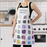 Tablier Cuisine personnalisée<br><div class="desc">Personnalisez ce tablier de cuisine avec votre nom ou monogramme. Il est décoré d'une motif d'aquarelle abstraite dans des tons doux. Fait un parfait ménage ou cadeau d'hôtesse. Aquarelle originale © Michele Davies.</div>