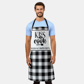 Tablier Cuisine personnalisée avec Buffle noir et blanc (Porté)