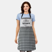 Tablier Cuisine personnalisée avec Buffle noir et blanc (Porté)