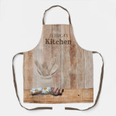 Tablier Cuisine personnalisée Bois de cuisine rustique (Recto)