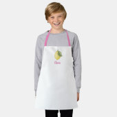 Tablier Cuisine personnalisée en citron - rose (Porté)