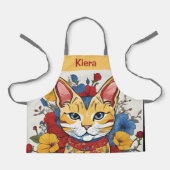 Tablier Cuisine personnalisée Fleur Apron Personnalisé Fil (Recto)