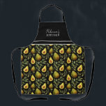 Tablier Cuisine personnalisée Motif Avocado<br><div class="desc">Répétez l'option de nom personnalisé avocat motif. Ajoutez votre propre nom pour un tablier unique.</div>
