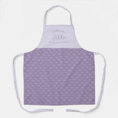 Tablier Cuisine personnalisée violette simple Bow (Recto)