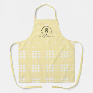 Tablier Cuisine Plaid Jaune Personnalisée Whisky & Pâtis