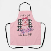 Tablier cuisine pour les amateurs de cochons mignons (Recto)