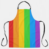 Tablier Cuisine Pride : Drapeau Arc-en-ciel (Recto)