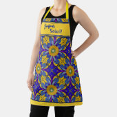 Tablier Cuisine provençale Bleu & Jaune - Bonjour Soleil (Insitu)