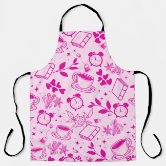 Tablier cuisine repas thé mignon café girly rose