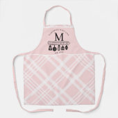 Tablier Cuisine rose personnalisée Ustensiles de Whisk Mon (Recto)