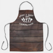 Tablier Cuisine rustique amusante pour hommes - 'Mec Cuisi (Recto)