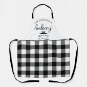 Tablier Cuisine sur mesure, boulangerie Buffalo Plaid (Recto)