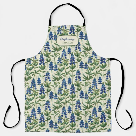 Tablier Cuisine Texas Bluebonnet Apron Lupine (Recto)