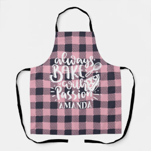 Tablier Cuisine toujours cuite avec Passion Pink Plaid