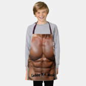 Tablier Cuisine Tout-En-Plan Avec Muscles - Saveur (Porté)