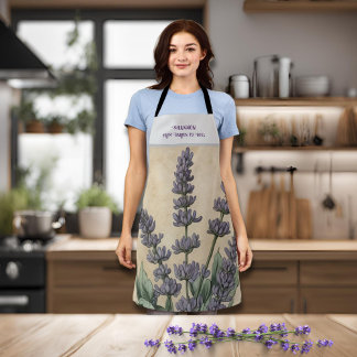 Tablier Cuisine vintage Lavender Herbal
