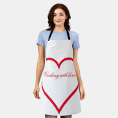 Tablier Cuisiner avec amour (Porté)