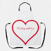 Tablier Cuisiner avec amour (Recto)