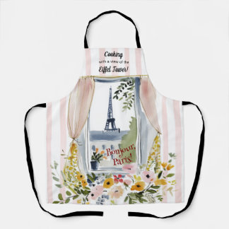 Tablier Cuisiner avec vue sur la Tour Eiffel