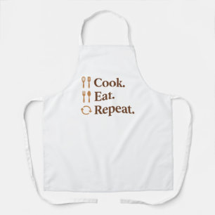 Tablier Cuisiner Manger Répéter – Vie de Cuisinier Drôle
