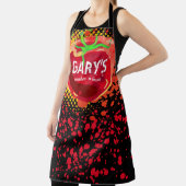 Tablier Cuisinier à la sauce tomate splatter confit person (Insitu)