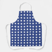 Tablier Cuisinier à pois bleus et blancs (Recto)