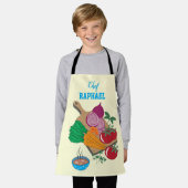 Tablier cuisinier enfant de légumes frais (Porté)