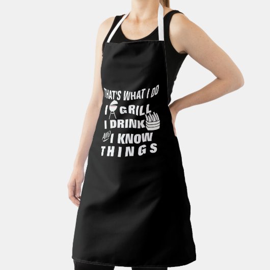 Tablier Cuisinier Grill Sur Mesure Chef Drôle Apron Person (Insitu)