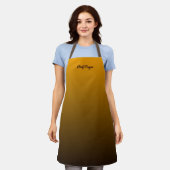 Tablier Cuisinier Privé Dégradé Moutarde Brun (Porté)