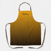 Tablier Cuisinier Privé Dégradé Moutarde Brun (Recto)