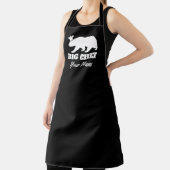 Tablier Cuisinier sur mesure drôle ours noir BBQ cuisine A (Insitu)
