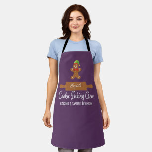 Tablier Cuisinière à biscuits Crew Purple Christmas Apron