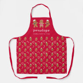 Tablier Cuisinière de biscuits personnalisée Crew Gingerbr (Recto)