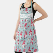 Tablier Cuisinière Gnome de Noël Chef Cuisinière Nom perso (Insitu)