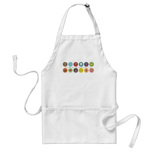Tablier cuisson avec les légumes mentaux (Devant)