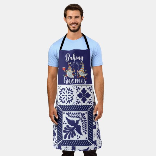 Tablier Cuisson avec mes Gnomes Moderne Funny Scandinave (Porté)