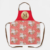 Tablier Cuisson de biscuits au gingembre Monogramme de vac (Recto)