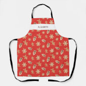 Tablier Cuisson de biscuits de Noël Coutume festive de vac (Recto)