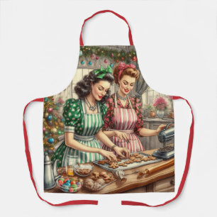 Tablier Cuisson de cookies de Noël vintage 
