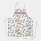 Tablier Cuisson de motif floral chic violet (Recto)