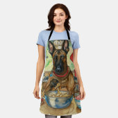 Tablier Cuisson festive de Noël du Malinois belge : (Porté)
