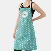 Tablier Cuisson Personnalisée Vintage Teal (Insitu)