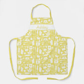 Tablier Cuisson rétro jaune (Recto)