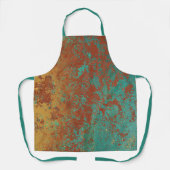 Tablier Cuivre Turquoise Bleu Orange Texture Brown (Recto)