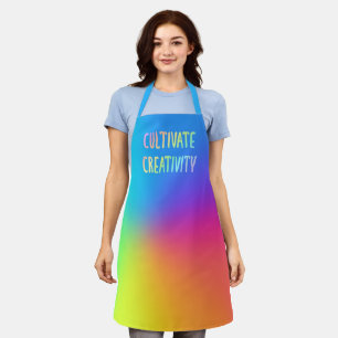 Tablier "Cultiver la créativité" Arc-en-ciel
