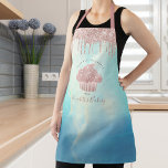 Tablier Cupcake Boulangerie Rose Gold Drives Aquarelle ble<br><div class="desc">Voici une façon merveilleuse d’ajouter au plaisir de la cuisson. Ajoutez un éclat supplémentaire à vos aventures culinaires chaque fois que vous portez ce tablier élégant, sophistiqué, simple et moderne. Un cupcake en or brillant et rose, des gouttes de parties scintillant et une typographie manuscrite superposent un arrière - plan...</div>