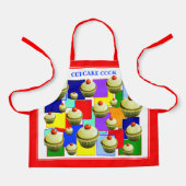 Tablier Cupcake coloré Cuisinier enfants (Recto)