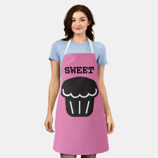 TABLIER CUPCAKE MUFFIN CUISINE ROSE APRON