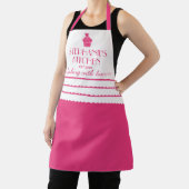Tablier Cupcake Nom Personnalisé Cuisine Avec Amour Rose (Insitu)