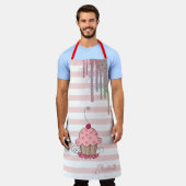 Tablier Cupcake, Parties scintillant arc-en-ciel, Grilles (Porté)